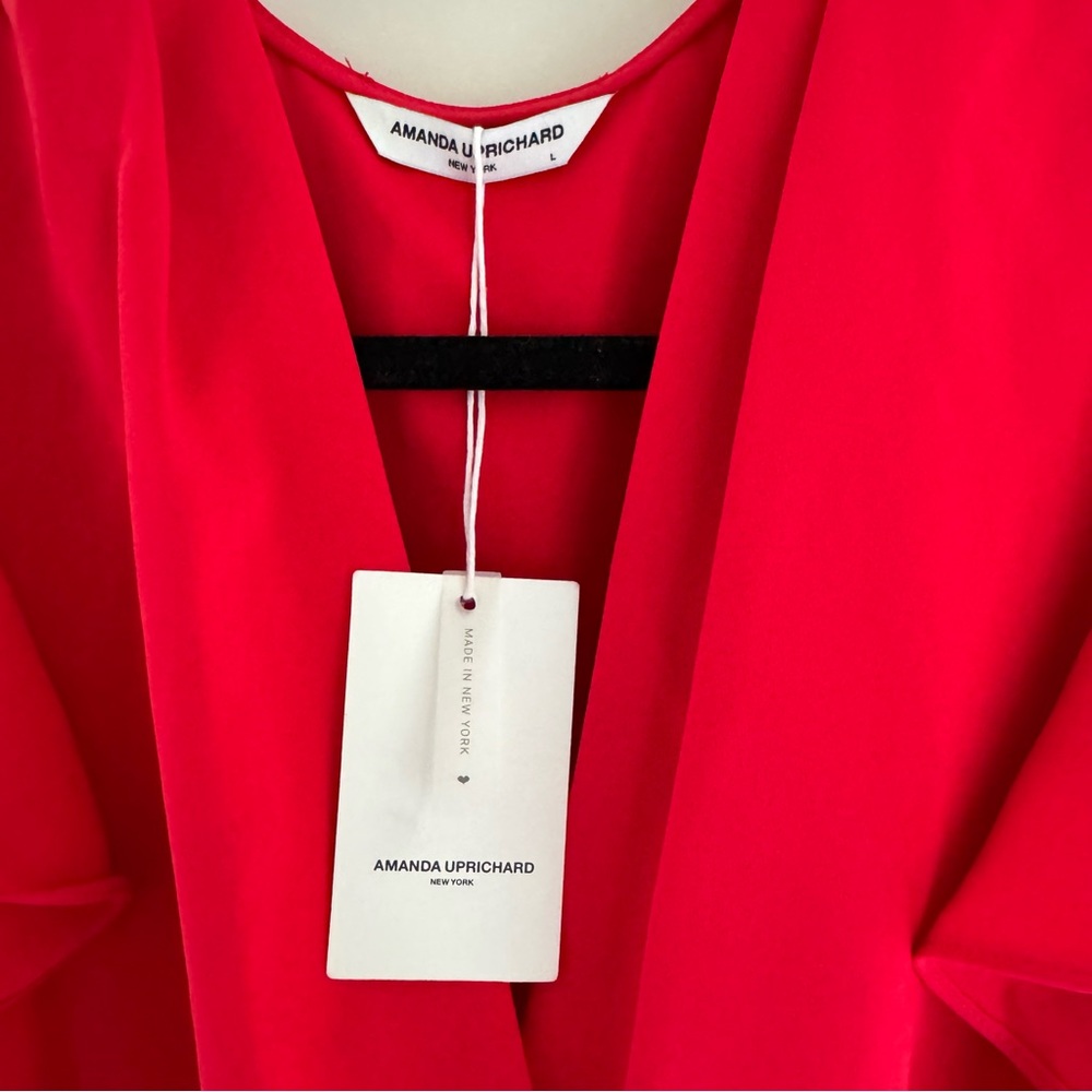 NWT Amanda Uprichard Red Midi Martinique Dress | L - Picture 5 of 11